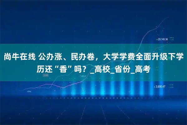 尚牛在线 公办涨、民办卷,大学学费全面升级下学历还“香”吗?_高校_省份_高考