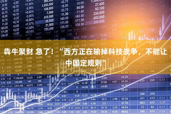 犇牛聚财 急了！“西方正在输掉科技战争，不能让中国定规则”